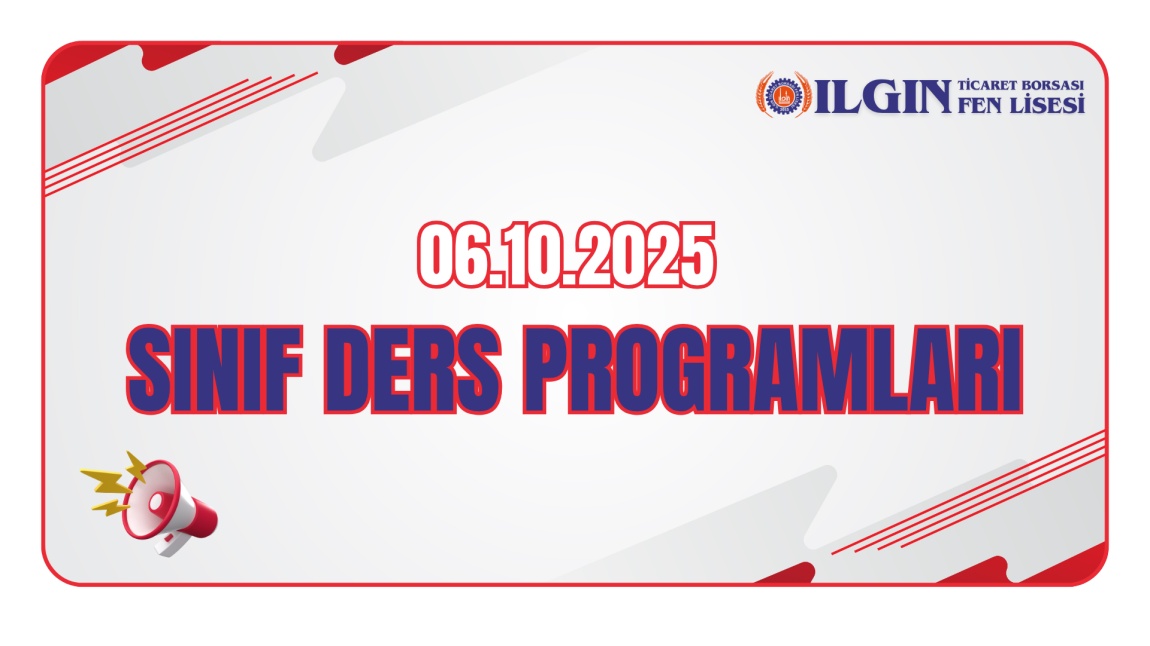 Sınıf Ders Programları (06.10.2025)